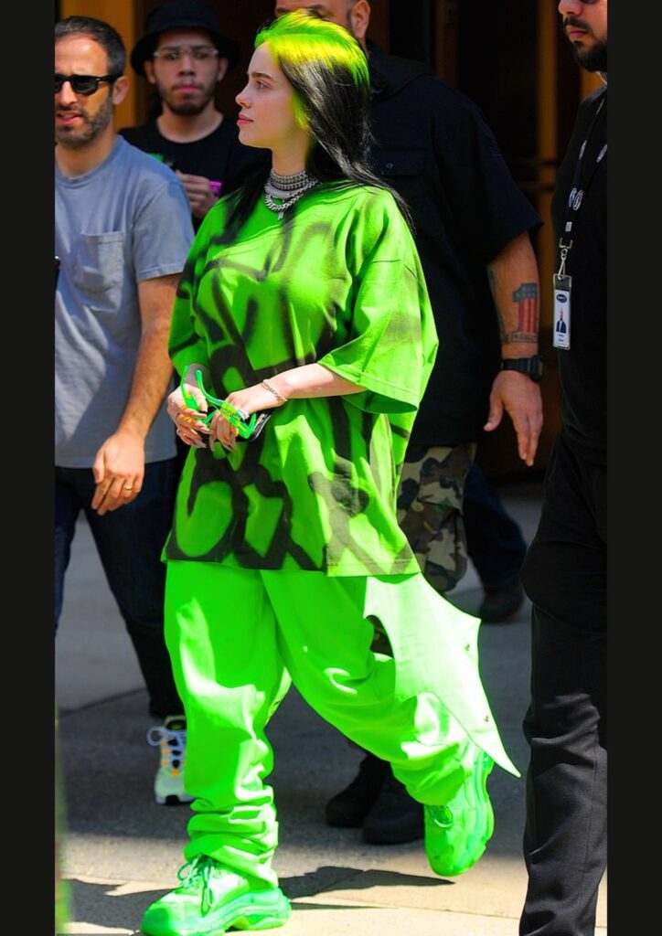 Billie Eilish Neon Green Graffiti