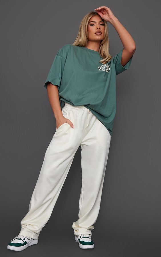 Oversized T-shirt with Track Pants