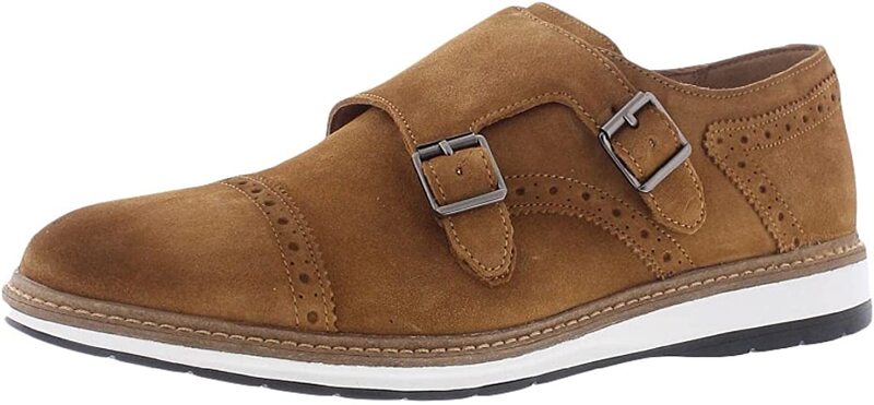 Auburn Leather Oxford Style Monk Straps By Liberty Zeno