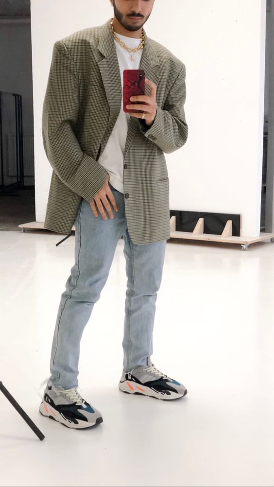 Oversized T-shirt with Blazer