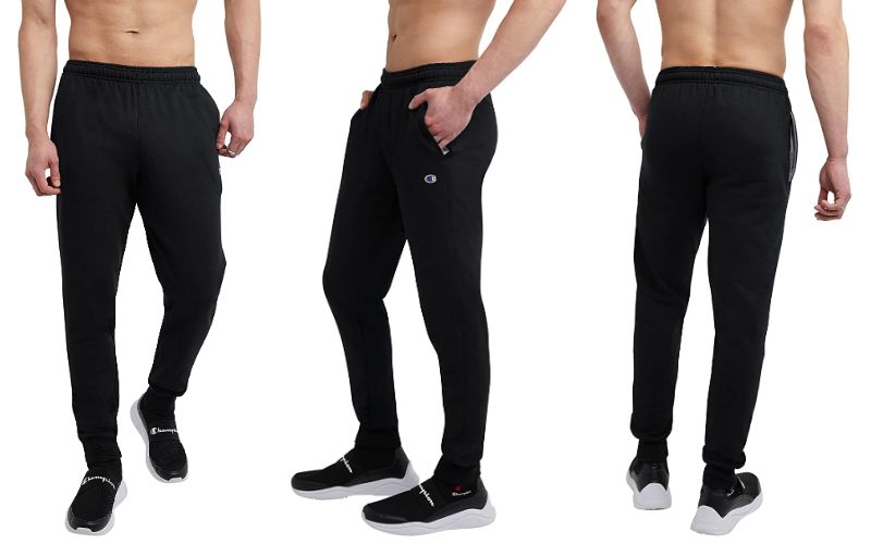 Champion Men's Powerblend Joggers, Men’s Fleece Joggers, Cotton Sweatpants