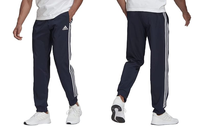 Adidas Men's Aeroready Essentials Tapered Cuff Woven 3-Stripes Pants
