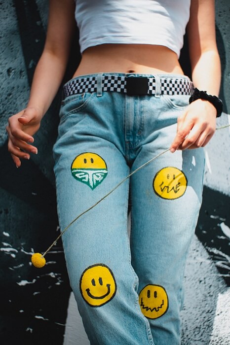 Painted denim Jeans
