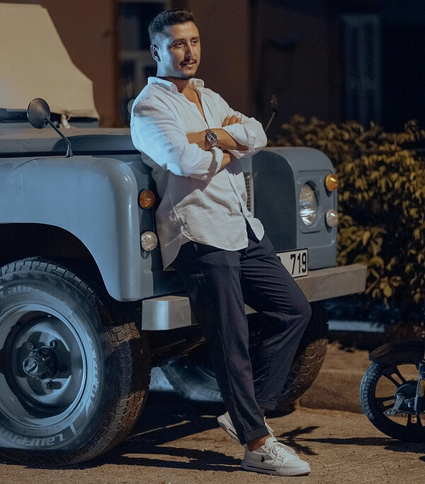 Pair of white sneakers to wear with a white shirt.